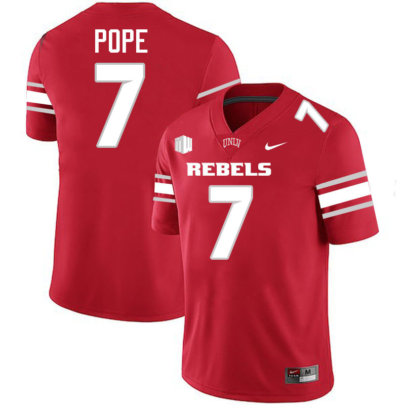 UNLV Rebels #7 Jake Pope College Football Jerseys,Uniforms-Scarlet